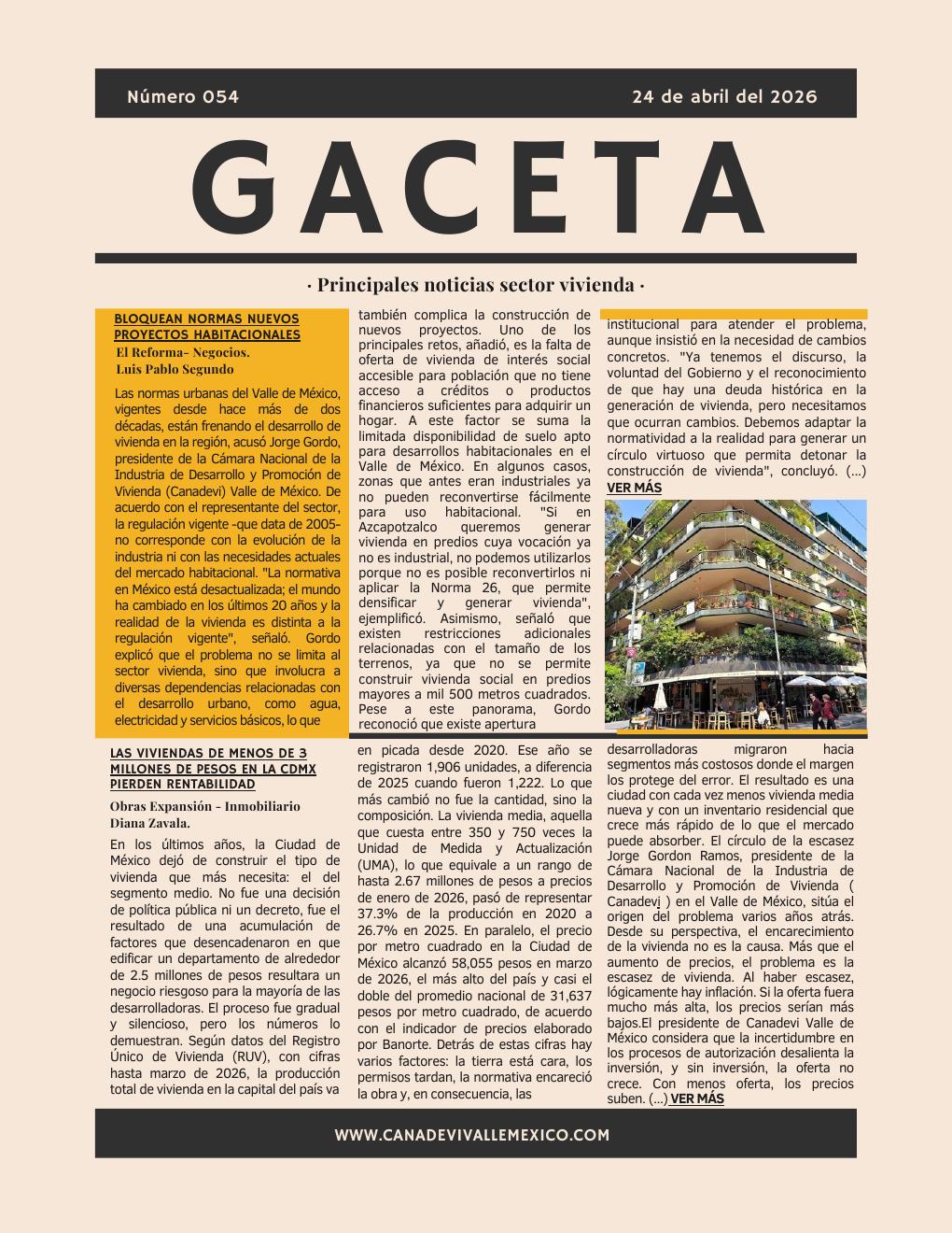 Gaceta No. 54